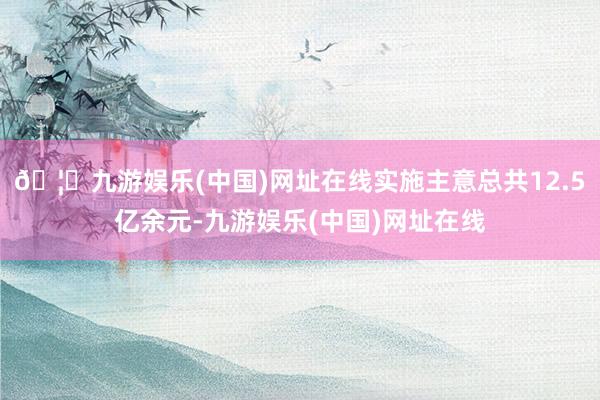 🦄九游娱乐(中国)网址在线实施主意总共12.5亿余元-九游娱乐(中国)网址在线