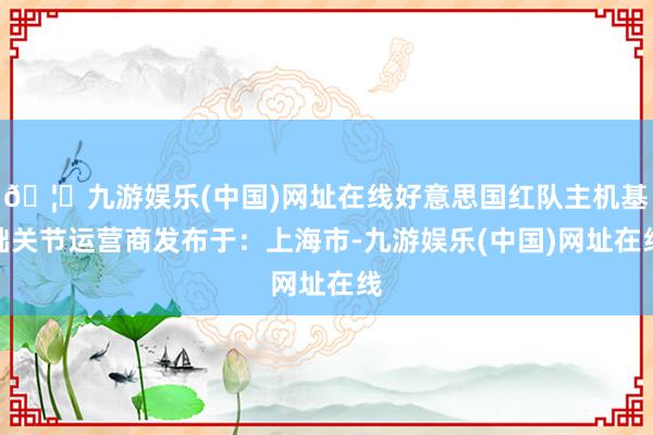 🦄九游娱乐(中国)网址在线好意思国红队主机基础关节运营商发布于：上海市-九游娱乐(中国)网址在线