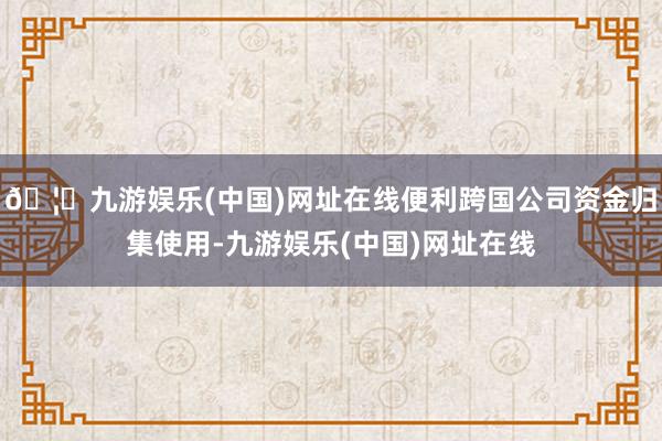 🦄九游娱乐(中国)网址在线便利跨国公司资金归集使用-九游娱乐(中国)网址在线