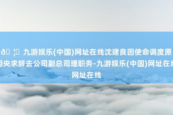 🦄九游娱乐(中国)网址在线沈建良因使命调度原因央求辞去公司副总司理职务-九游娱乐(中国)网址在线