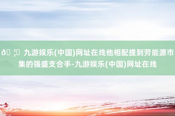 🦄九游娱乐(中国)网址在线他相配提到劳能源市集的强盛支合手-九游娱乐(中国)网址在线