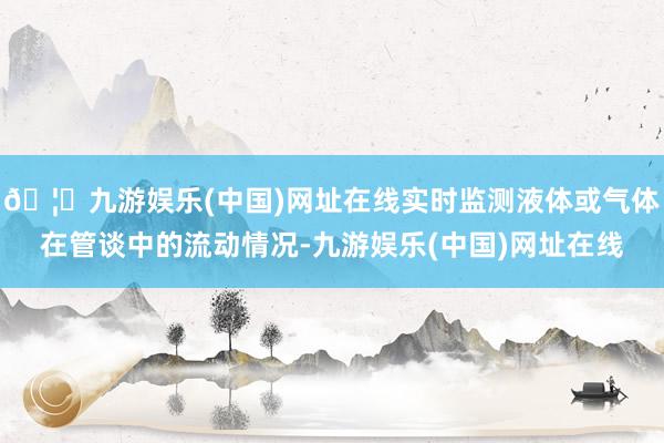 🦄九游娱乐(中国)网址在线实时监测液体或气体在管谈中的流动情况-九游娱乐(中国)网址在线