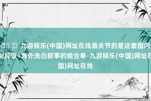 🦄九游娱乐(中国)网址在线最关节的是这套国内压制异议+海外洗白叙事的组合拳-九游娱乐(中国)网址在线