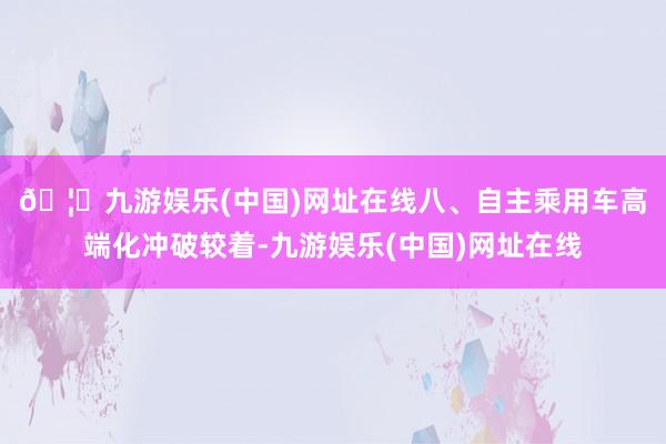 🦄九游娱乐(中国)网址在线 八、自主乘用车高端化冲破较着-九游娱乐(中国)网址在线