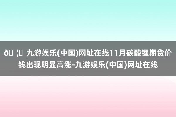 🦄九游娱乐(中国)网址在线11月碳酸锂期货价钱出现明显高涨-九游娱乐(中国)网址在线