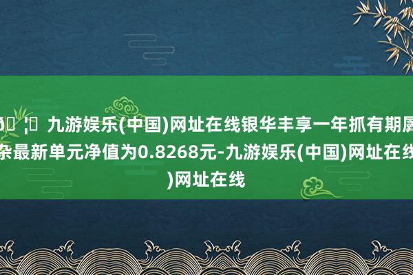 🦄九游娱乐(中国)网址在线银华丰享一年抓有期羼杂最新单元净值为0.8268元-九游娱乐(中国)网址在线