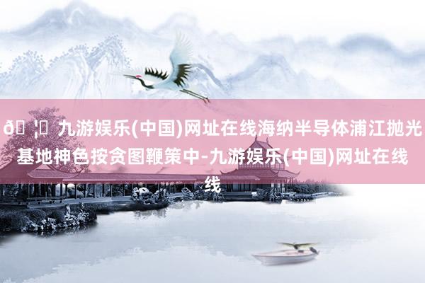 🦄九游娱乐(中国)网址在线海纳半导体浦江抛光基地神色按贪图鞭策中-九游娱乐(中国)网址在线