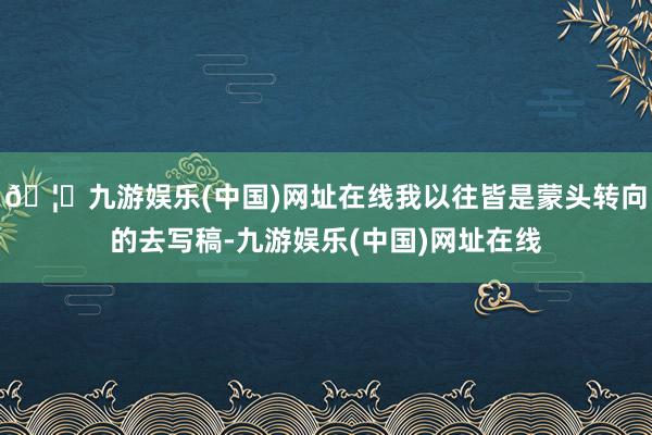 🦄九游娱乐(中国)网址在线我以往皆是蒙头转向的去写稿-九游娱乐(中国)网址在线