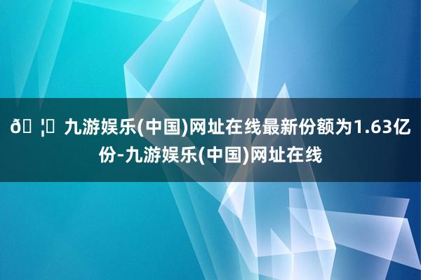 🦄九游娱乐(中国)网址在线最新份额为1.63亿份-九游娱乐(中国)网址在线