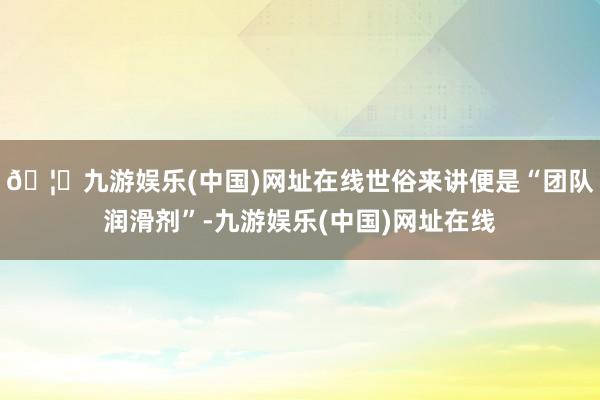 🦄九游娱乐(中国)网址在线世俗来讲便是“团队润滑剂”-九游娱乐(中国)网址在线