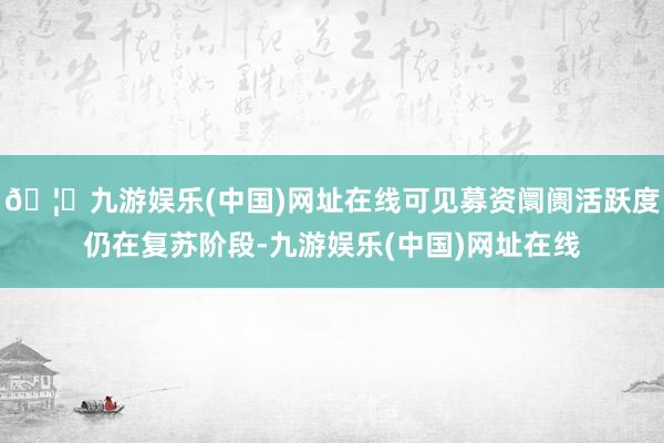 🦄九游娱乐(中国)网址在线可见募资阛阓活跃度仍在复苏阶段-九游娱乐(中国)网址在线