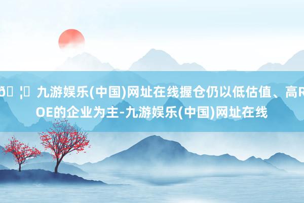 🦄九游娱乐(中国)网址在线握仓仍以低估值、高ROE的企业为主-九游娱乐(中国)网址在线