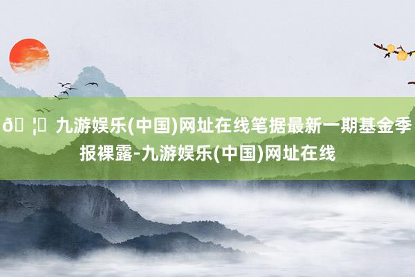 🦄九游娱乐(中国)网址在线笔据最新一期基金季报裸露-九游娱乐(中国)网址在线