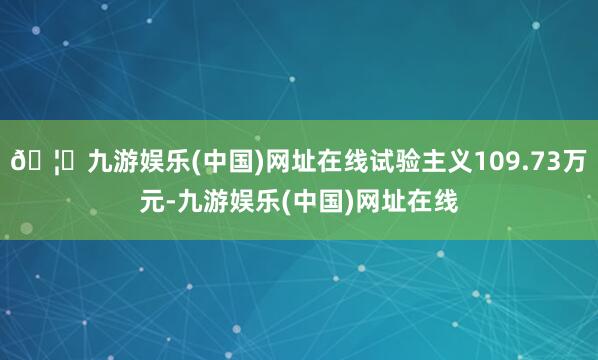 🦄九游娱乐(中国)网址在线试验主义109.73万元-九游娱乐
