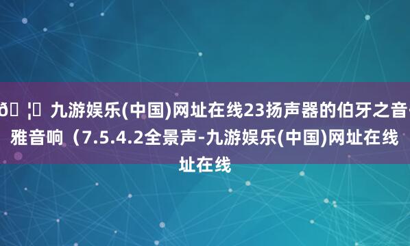 🦄九游娱乐(中国)网址在线23扬声器的伯牙之音·雅音响（7.