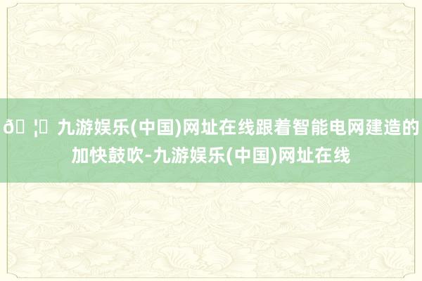 🦄九游娱乐(中国)网址在线跟着智能电网建造的加快鼓吹-九游娱