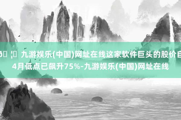 🦄九游娱乐(中国)网址在线这家软件巨头的股价自4月低点已飙升