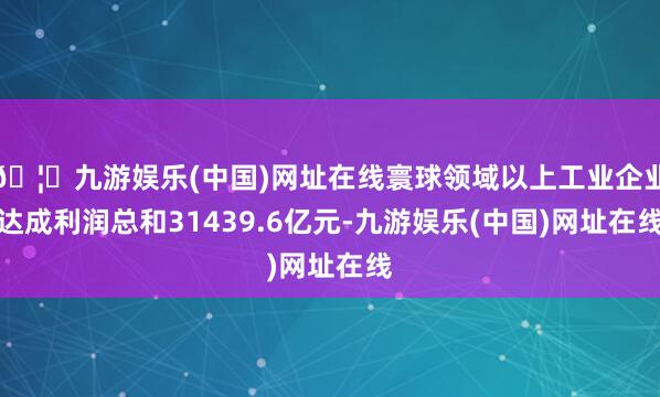 🦄九游娱乐(中国)网址在线寰球领域以上工业企业达成利润总和3