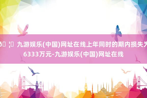 🦄九游娱乐(中国)网址在线上年同时的期内损失为6333万元-