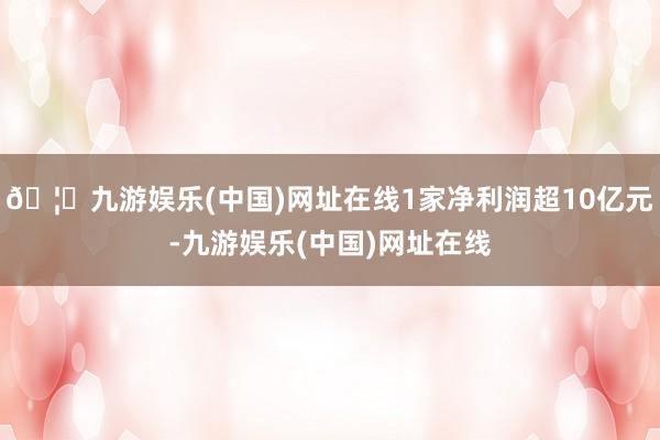 🦄九游娱乐(中国)网址在线1家净利润超10亿元-九游娱乐(中国)网址在线
