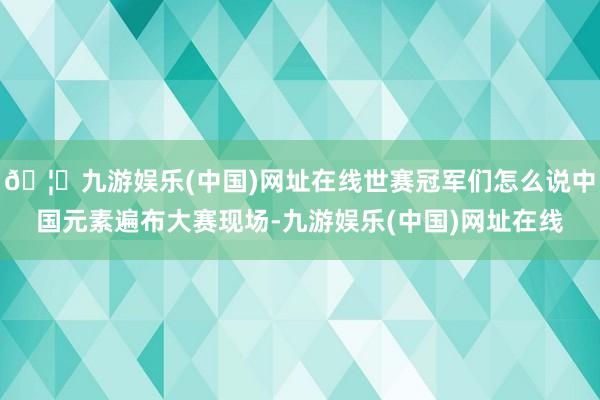 🦄九游娱乐(中国)网址在线世赛冠军们怎么说中国元素遍布大赛现