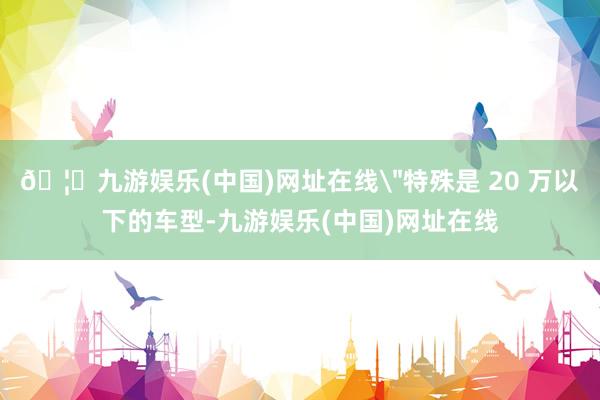 🦄九游娱乐(中国)网址在线＂特殊是 20 万以下的车型-九游
